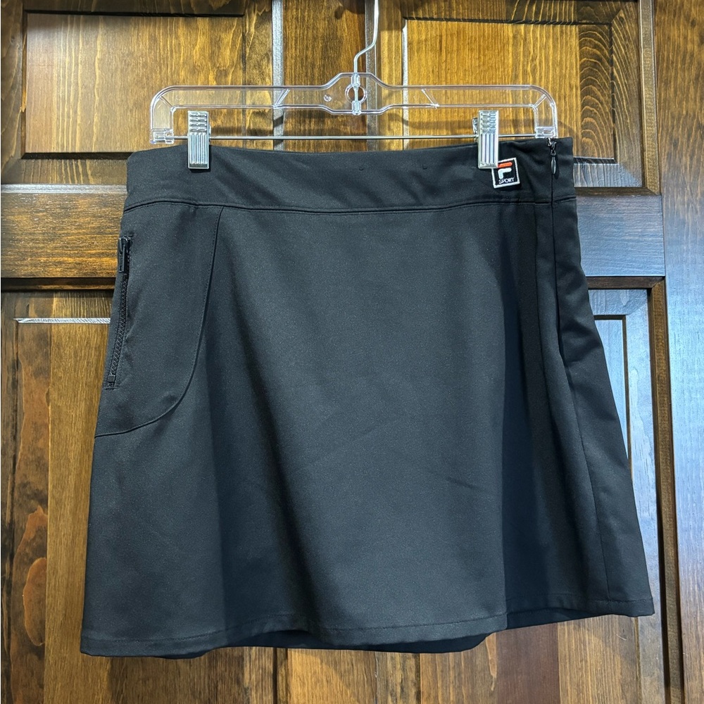 Fila Black Sporty Skirt with Logo